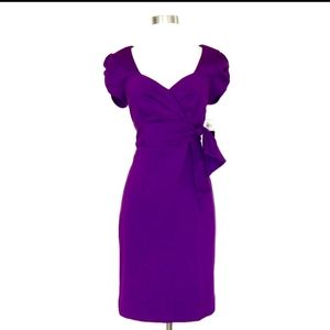 Adrianna Papell Violet Ponte Knit Dress  Size 8